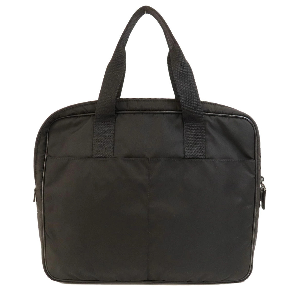 Prada black leather briefcase Saffiano Tessuto